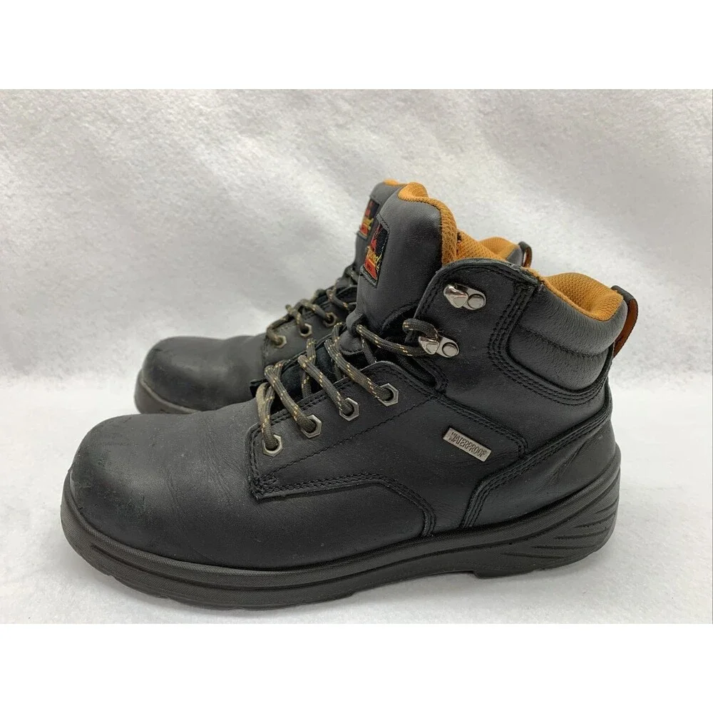 Thorogood Steel Toe Work Boots 804-6135 Men's 11.5 M Black Well Loved